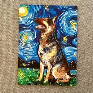 German Shepherd Dog Starry Night Magnet